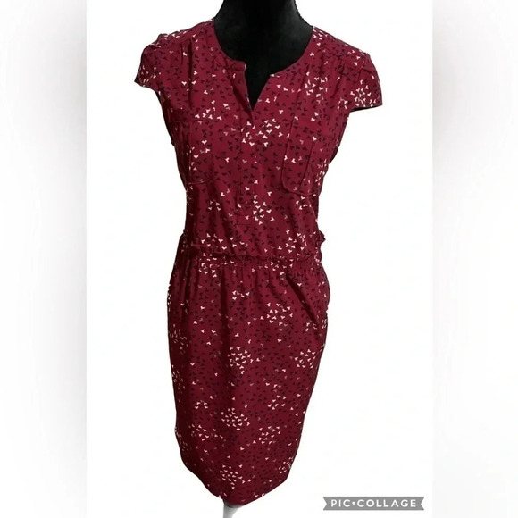 Gap Small Red Cap Sleeve Dress Sz S - Picture 5 of 8